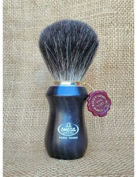 Shaving Brush Omega 6543, Pure Badger, wooden handle