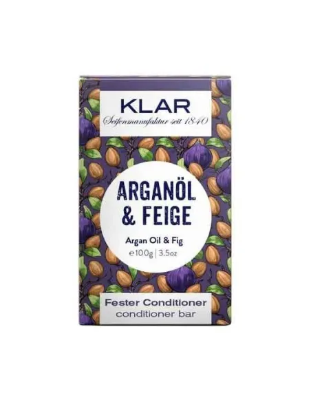 Acondionador sólido Aceite de Argán e Higo, Klar Seifen. 100gr