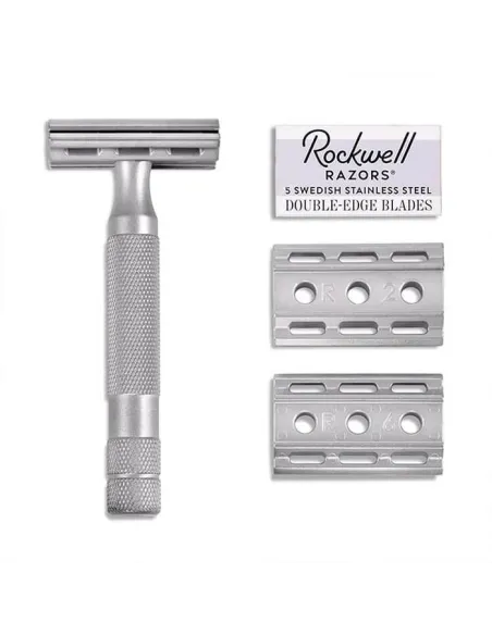 Maquinilla de Afeitar Rockwell 6S, Acero Mate