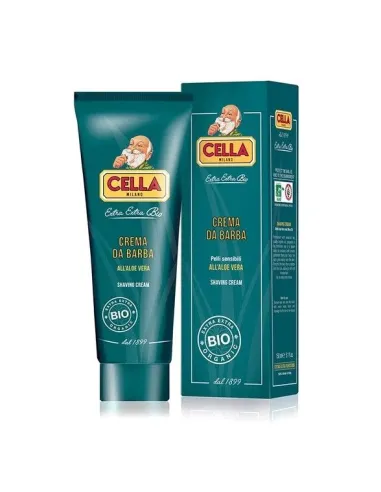 Crema de Afeitar Orgánica Cella Milano, Tubo 150 ml.